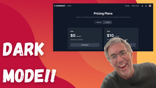 Dark Mode demo for Jumpstart Pro